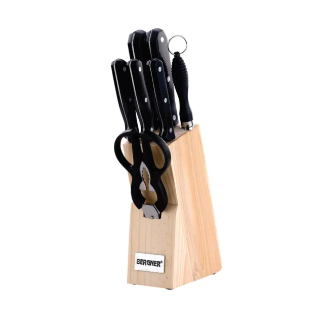 Bergner Shark Shark Knife Set (8 Pcs) Stainless Steel, ABS Handle BG-472