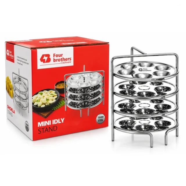 Four Brothers Mini Idly Stand Steamer Plate 4 Plates 4BMIS-4