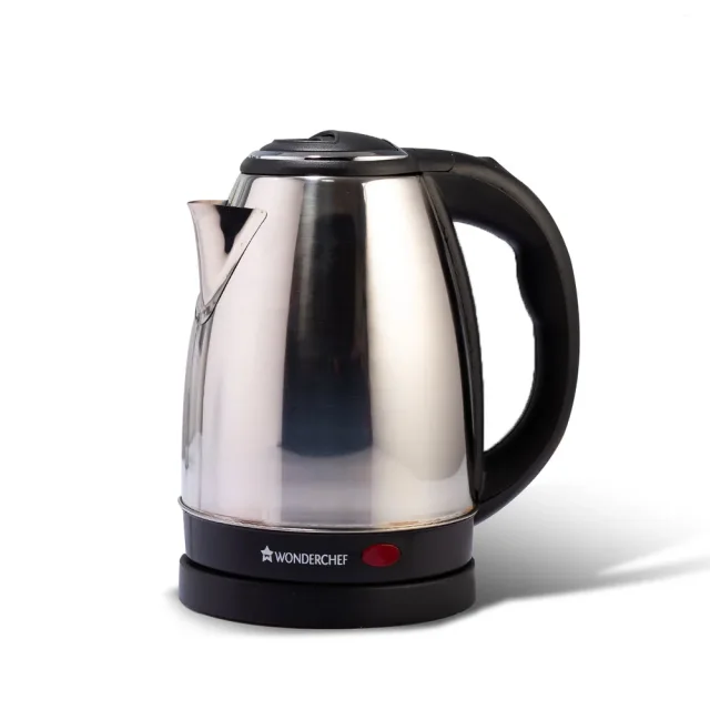 Wonderchef Crescent 1.8L 1350W Electric Kettle, Stainless Steel Body, Safety Locking Lid, Thermostat & Auto Shut-Off