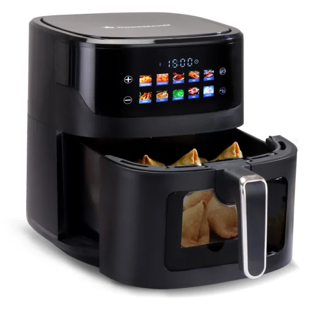 Wonderchef Evita 6.5L 1600W Digital Air Fryer, 12 Preset Menus, Rapid Air 360° Circulation, Viewing Window & Chamber Light