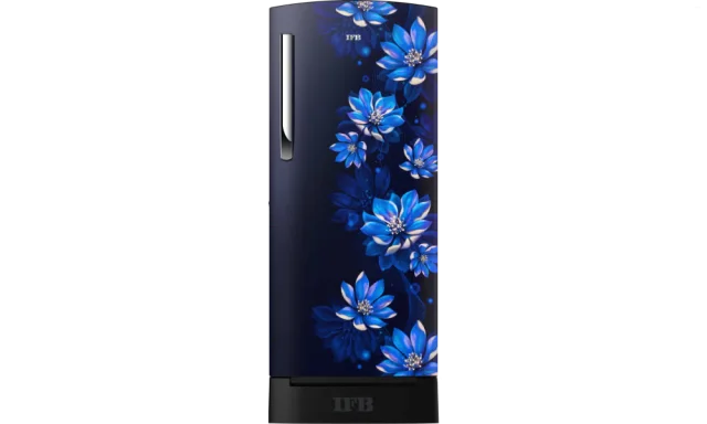 IFB 187 Litres 2 Star Direct Cool Refrigerator with Toughened Glass Shelves (IFBDC-213BFBLD, Lush Blush Blue with Black Pedestal)