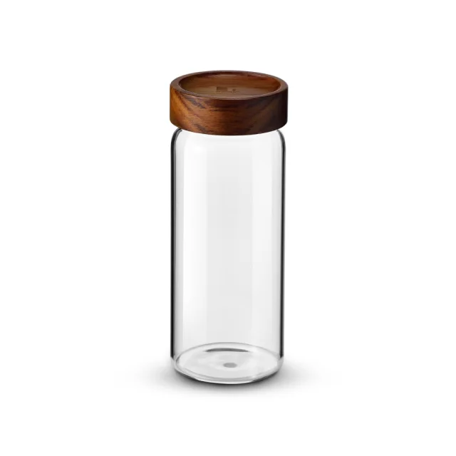 Bergner Acadia Square Storage Jar 800ml Borosilicate Glass, Acacia Wood Lid BG-20560-MM