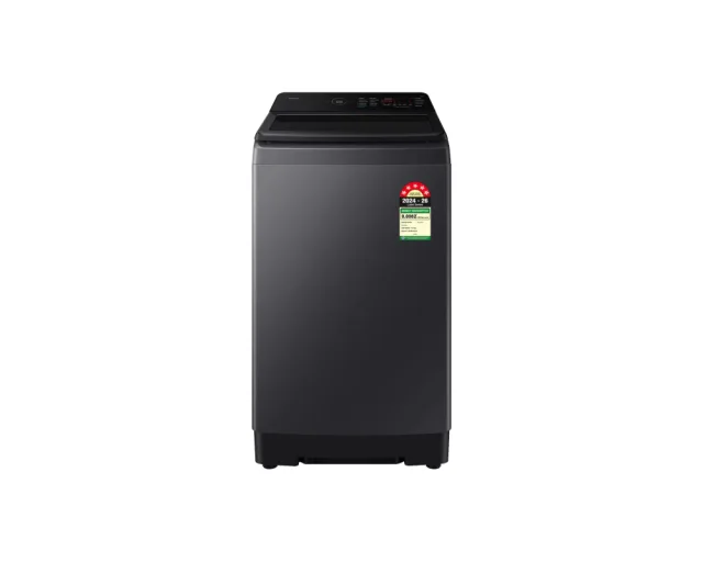 Samsung 10.0 kg Top Load Washing Machine with EcoBubble & Heater, Deep Charcoal (WA40F10H2C)