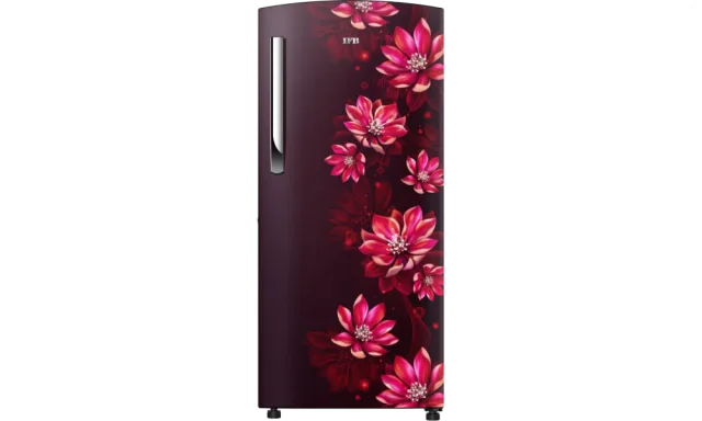 IFB Metal-Cool 187 L 2 Star Direct Cool Refrigerator, Flower Pattern, LUSH BLUSH RED, Fixed Speed Compressor 2026