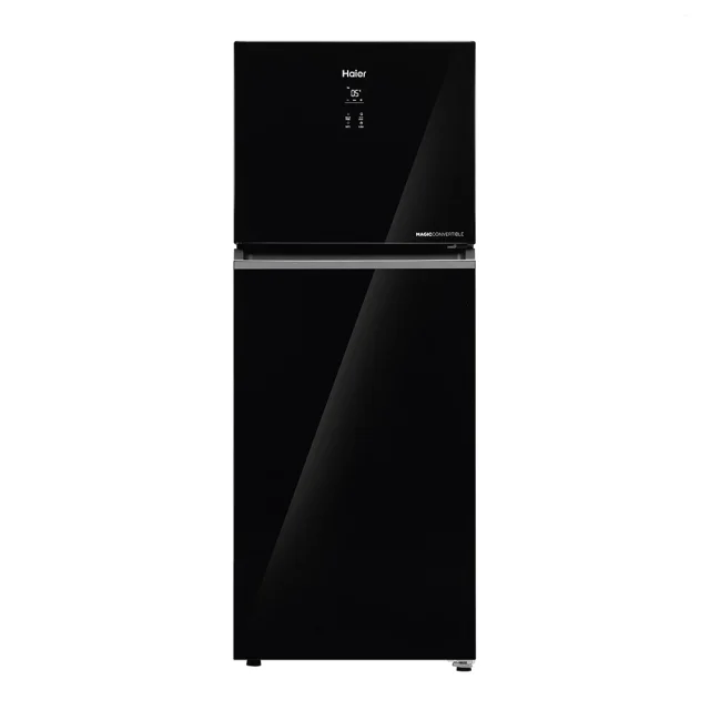 Haier 328 L 2 Star Frost Free Double Door Refrigerator with 10-in-1 Convertible, Inverter Compressor, Magic Cooling & 1 Hour Icing HRF-3782PLKGA-P