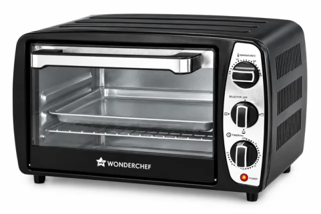 Wonderchef OTG 17L 1280W Oven Toaster Griller, 250°C Temperature Control, Auto Shut-Off & Heat Selector