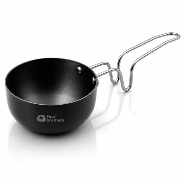 Four Brothers Vagaria Black Hard Anodised Tadka Pan 10 cm 4BHV
