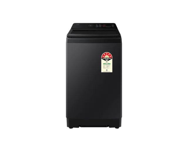 Samsung 8.0 kg Top Load Washing Machine with EcoBubble & Heater, Black Caviar (WA40F08H2B)