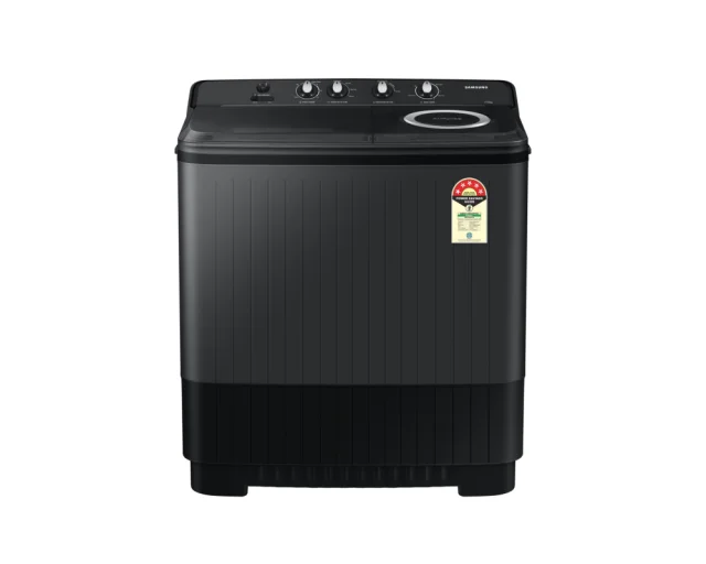 Samsung 11.5 kg Semi Automatic Washing Machine with Hexa Storm Pulsator, Dark Gray with Ebony Black Base (WT11A4260GD)
