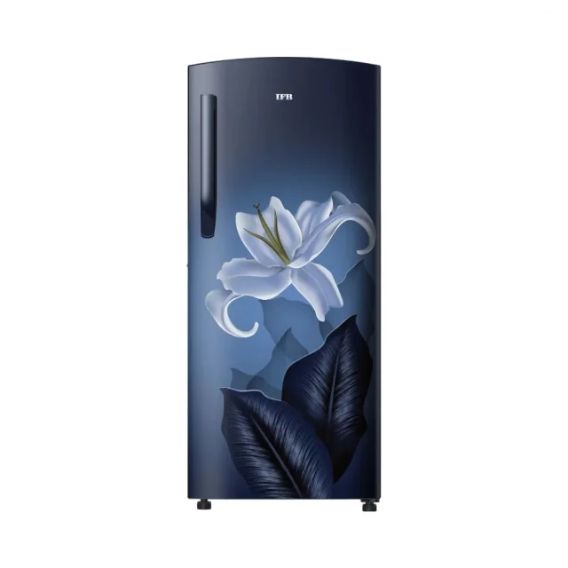 IFB 197 Litres 3 Star Direct Cool Refrigerator with Flower Pattern (IFBDC-2233FBB, Midnight Bloom Blue)