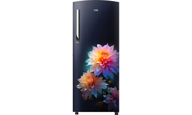IFB 222 Litres 4 Star Direct Cool Refrigerator with Flower Pattern (IFBDC-2484FBN, Divine Bliss Blue)