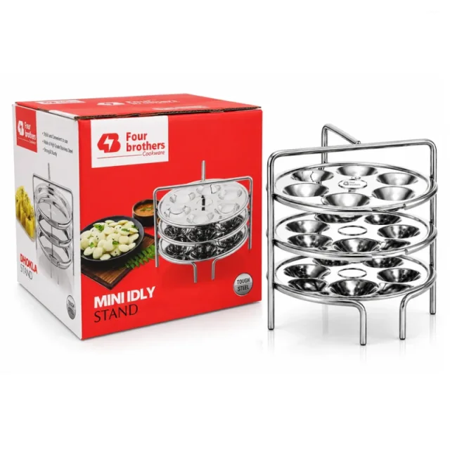 Four Brothers Mini Idly Stand Steamer Plate 3 Plates 4BMIS-3