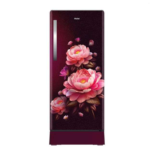 Haier 190 L 5 Star Single Door Direct Cool Refrigerator with Inverter Compressor, One Hour Icing, Stabilizer Free Operation & Base Drawer HRD-2105PRBA-P