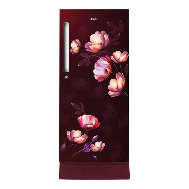 Haier 190 L 5 Star Single Door Direct Cool Refrigerator with Inverter Compressor, 1 Hour Icing, Stabilizer Free Operation & Base Drawer HRD-2105PRIA-P