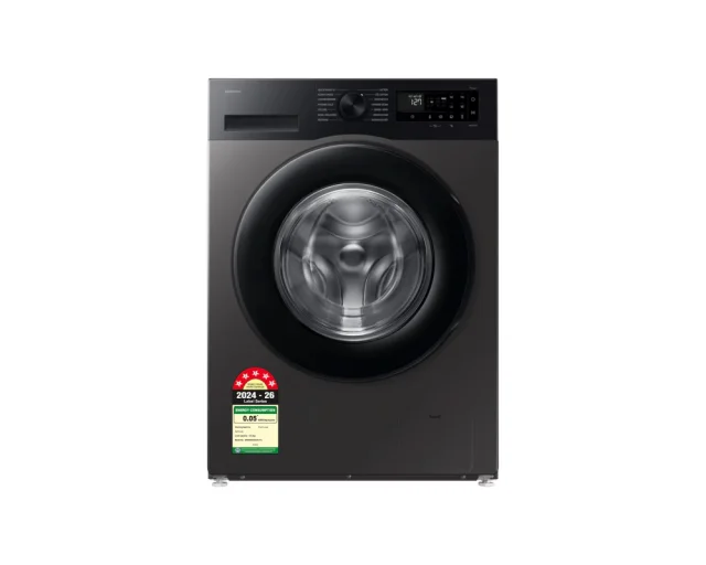 Samsung 9.0 kg Front Load Washing Machine with Hygiene Steam & AI Ecobubble, Refined Inox (WW90DG5U24AX)