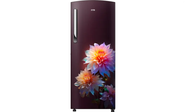 IFB 222 Litres 4 Star Direct Cool Refrigerator with Flower Pattern (IFBDC-2484FRN, Divine Bliss Red)