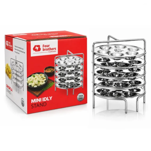 Four Brothers Mini Idly Stand Steamer Plate 5 Plates 4BMIS-5
