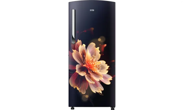 IFB Advance-Cool 197 L 3 Star Direct Cool Refrigerator, Flower Pattern, MYSTIC BLOSSOM BLUE, Inverter Compressor