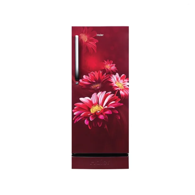 Haier 190 L 5 Star Single Door Direct Cool Refrigerator with Inverter Compressor, 1 Hour Icing, Stabilizer Free Operation & Base Drawer HRD-2105PRHA-P