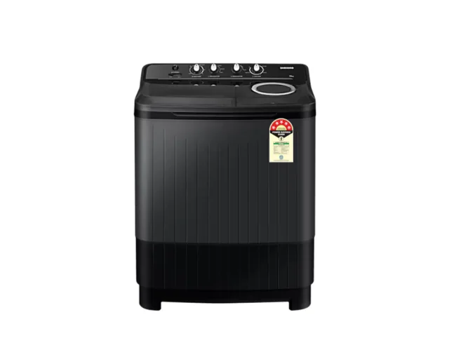 Samsung 8.5 kg Semi Automatic Washing Machine with Hexa Storm Pulsator, Dark Gray with Ebony Black Base (WT85B4200GD)