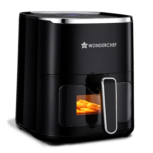 Wonderchef Evita 5L 1350W Digital Air Fryer, 12 Preset Menus, Rapid Air 360° Circulation, Viewing Window & Chamber Light