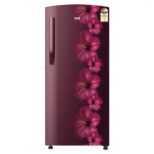 IFB 187 Litres 3 Star Direct Cool Refrigerator with Flower Pattern (IFBDC-2133FRH, Heavenly Hibiscus Red)