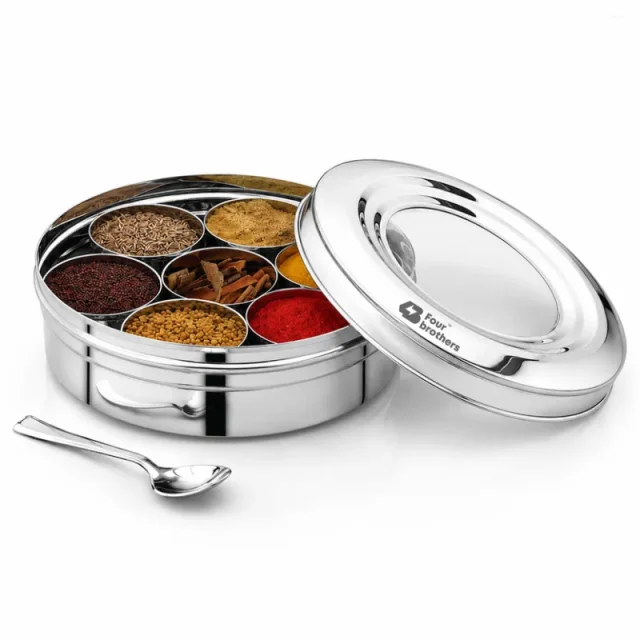 Four Brothers SS Spice Box 7 in 1 See Through Lid Medium 4BSB-M