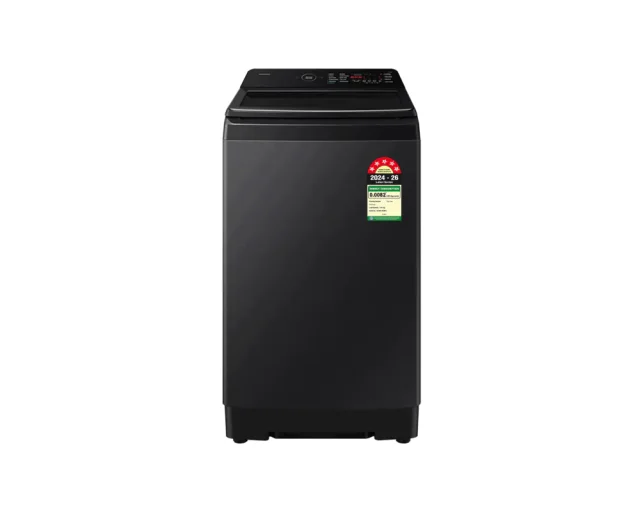 Samsung 10.0 kg Top Load Washing Machine with AI Wash & Heater, Black (WA80F10B3B)