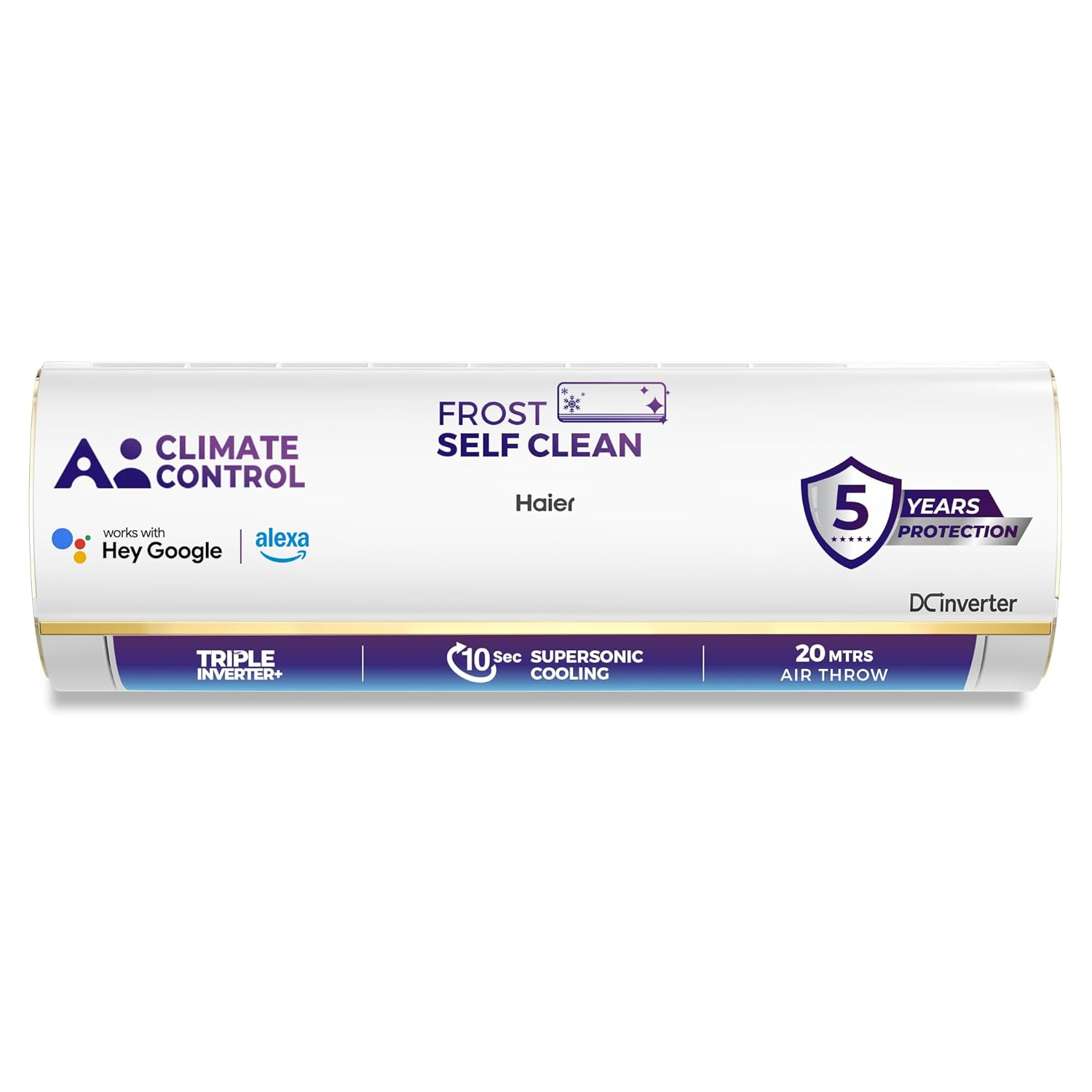 Haier 2025 Model 1.5 Ton 4 Star Split Triple Inverter with Wi-fi AC (HS18K-PYAIR4BN-INV, HU18-4BN-INV, White)