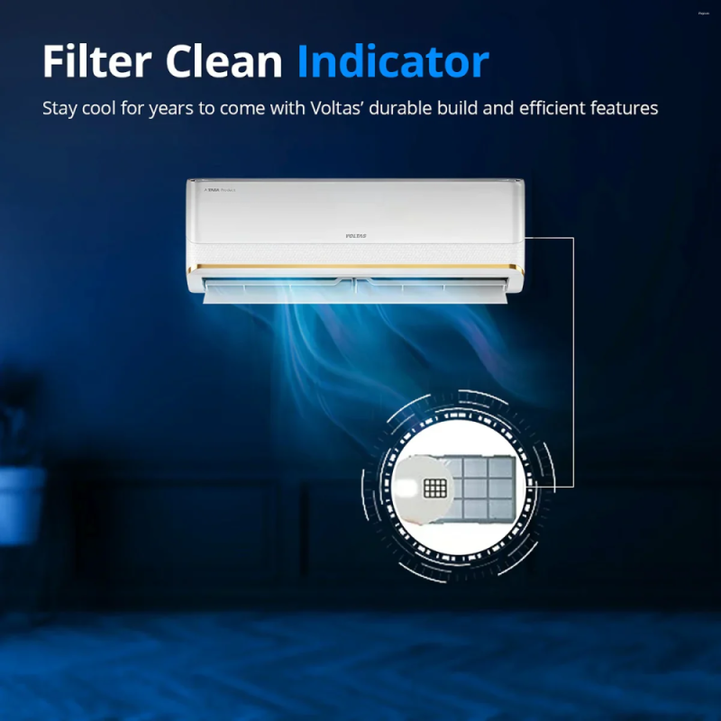 Voltas 2026 Model 1.5 Ton 3 Star Split Inverter AC (183V VERTIS ZEPHYR GOLD(4504085), White, Gold)