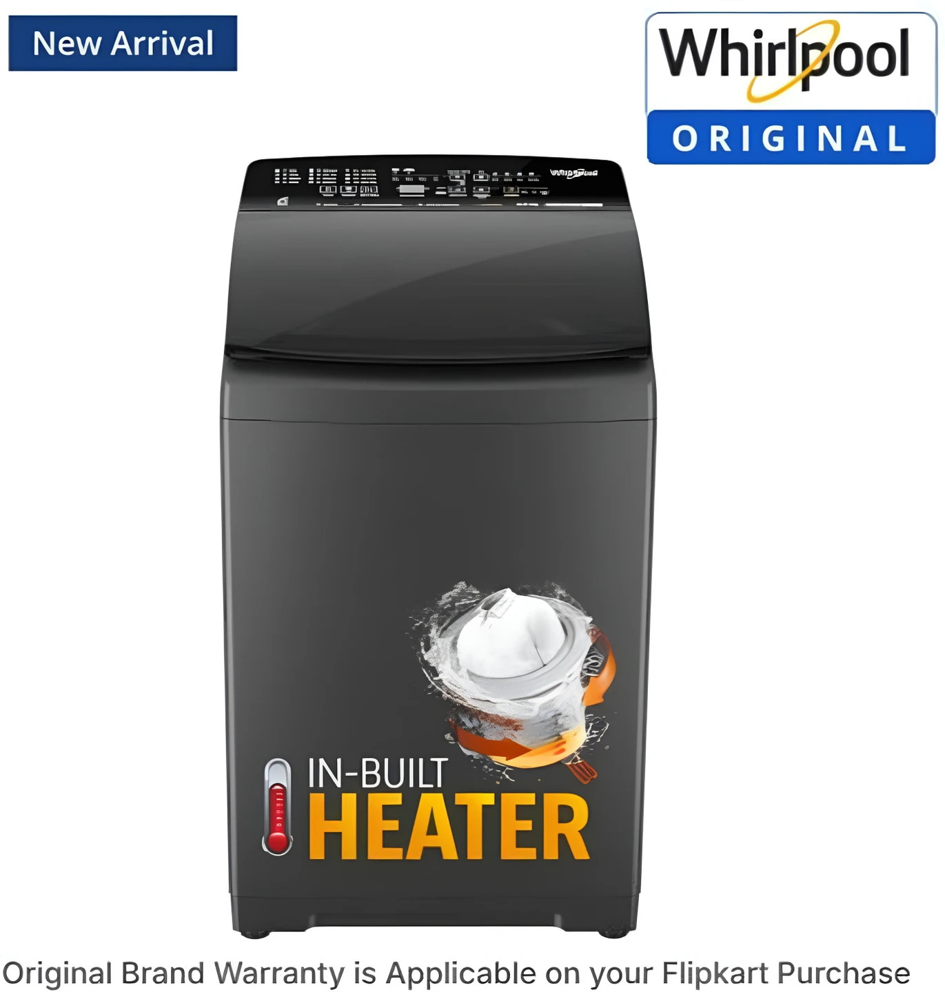 Whirlpool 9 kg Bloomwash Fully Automatic Top Load with In-built Heater Grey (MAGIC CLEAN BW PRO H 9 KG Mn GREY 10YMW)