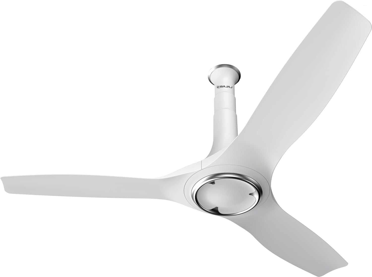 Bajaj Arioso 12DC5R 1200MM Silent Abs BLDC Ceiling Fan For Home | 5 Starrated Energy Efficient | Remote Control | High Air Delivery, Silent Operation | Unique Adjustable Canopy 【White & Chrome】