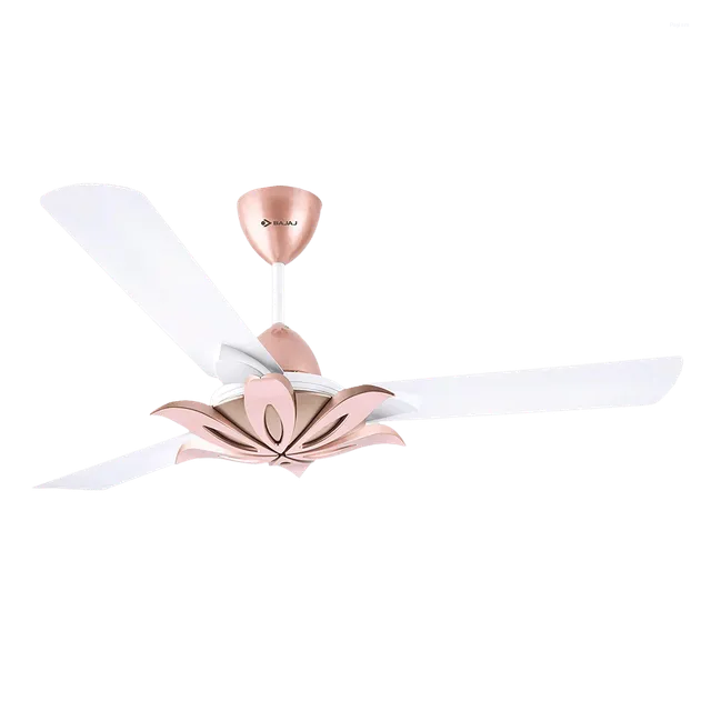 Bajaj Floweret AVAB 1200mm Full Aluminium Body Ceiling Fan With Anti-Bacterial Coating (White), Regular