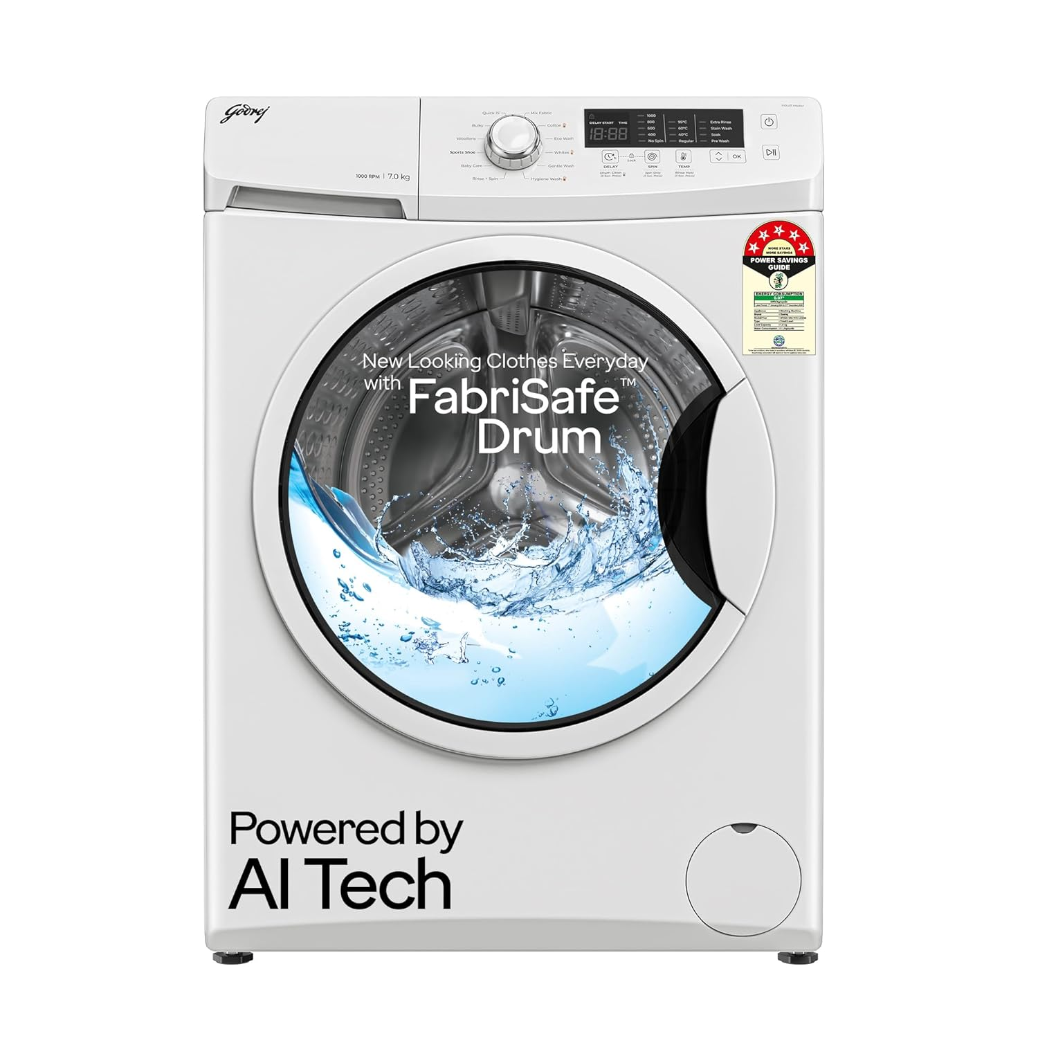Godrej 7 Kg Fully-Automatic Front Loading Washing Machine (WF EON 7012 PASC SV, Silver, Allergy Protect program)