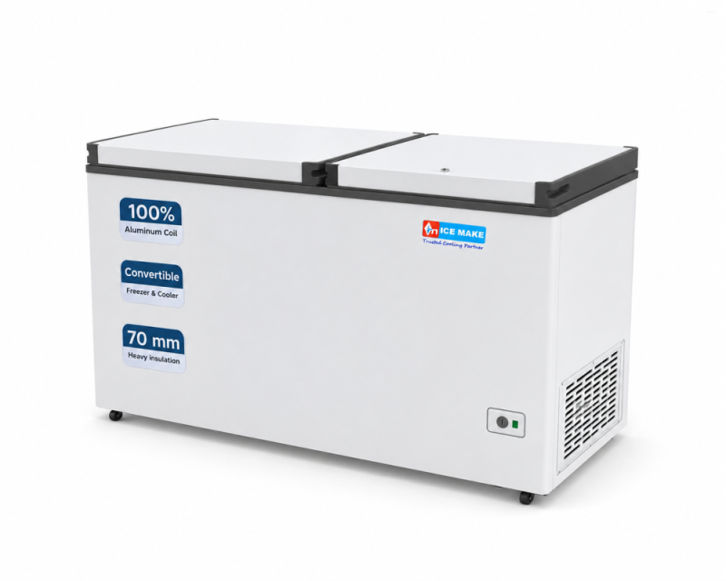ICE Make 350L Convertible Hard Top Freezer & Cooler with 100% Aluminium Coil and 70mm Heavy Insulation