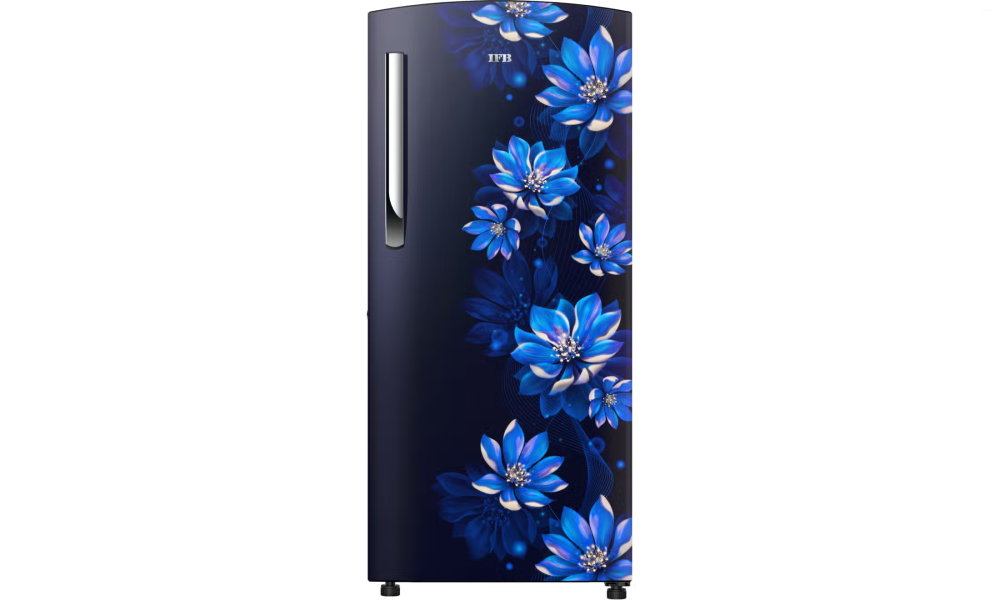 IFB Metal-Cool 187 L 3 Star Direct Cool Refrigerator, Flower Pattern, LUSH BLUSH BLUE, Fixed Speed Compressor 2025