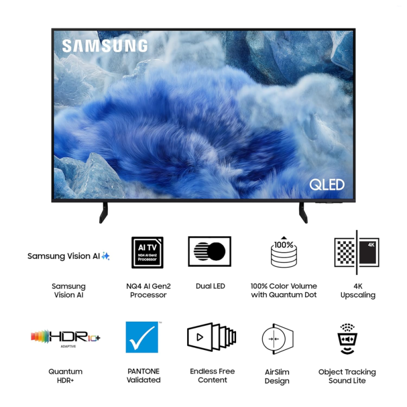 Samsung 138 cm (55 inches) 4K Ultra HD QLED Smart TV QA55Q8FAAULXL