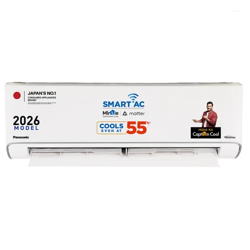Panasonic 2 Ton 5 Star Inverter Split AC | Copper Condenser | 8-in-1 Convertible | PM 0.1 Filter | 4-Way Swing | Wi-Fi & Voice Control (CSEU24CKY5FM, 2026 Model)