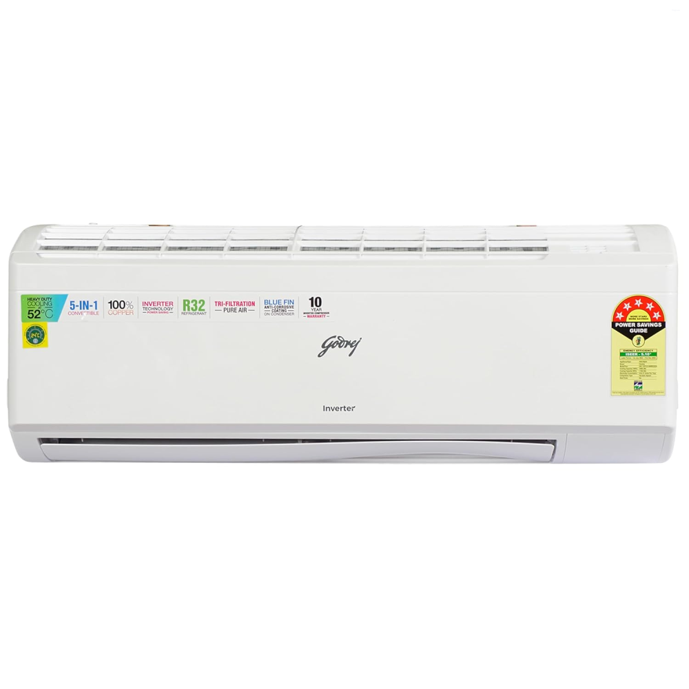 Godrej 1.0 Ton 5 Star Inverter Split Air Conditioner (SIC 12ITC5-WWR)