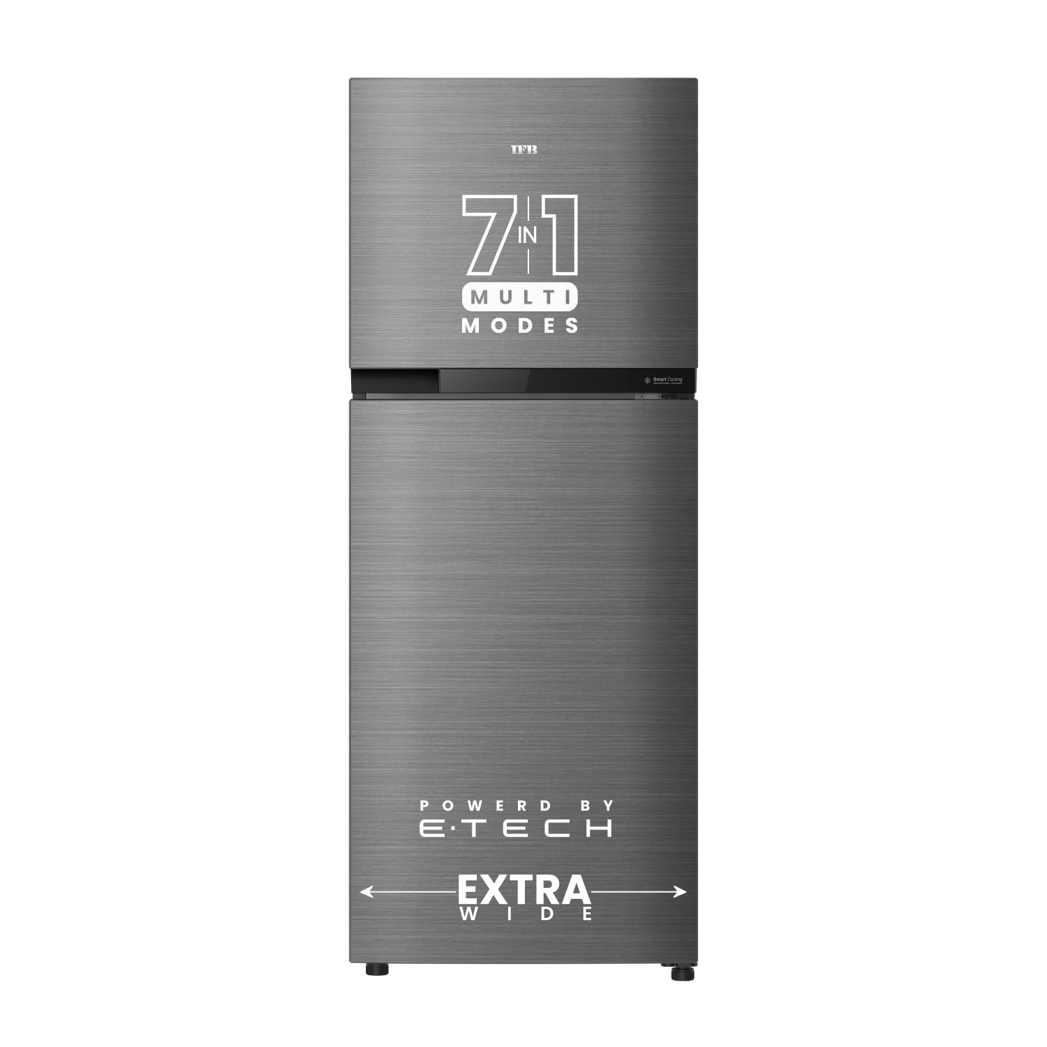 IFB 241 L Frost Free Double Door 3 Star Refrigerator  with Powered by E-Tech, 7 in 1 Multi Modes, 360 Degree Cooling, Active Deodorizer, Extraordinary Space, Advanced Inverter Compressor (Brush Grey,