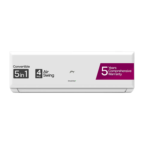 Godrej 5-In-1-Convertible Cooling 2025 Model 2 Ton 3 Star Split Inverter With Heavy Duty Cooling And Pure Air Filter AC