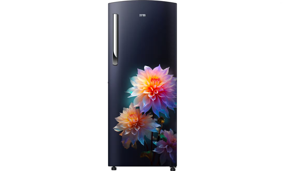 IFB Metal-Cool 222 L 4 Star Direct Cool Refrigerator, Flower Pattern, DIVINE BLISS BLUE, Fixed Speed Compressor 2025
