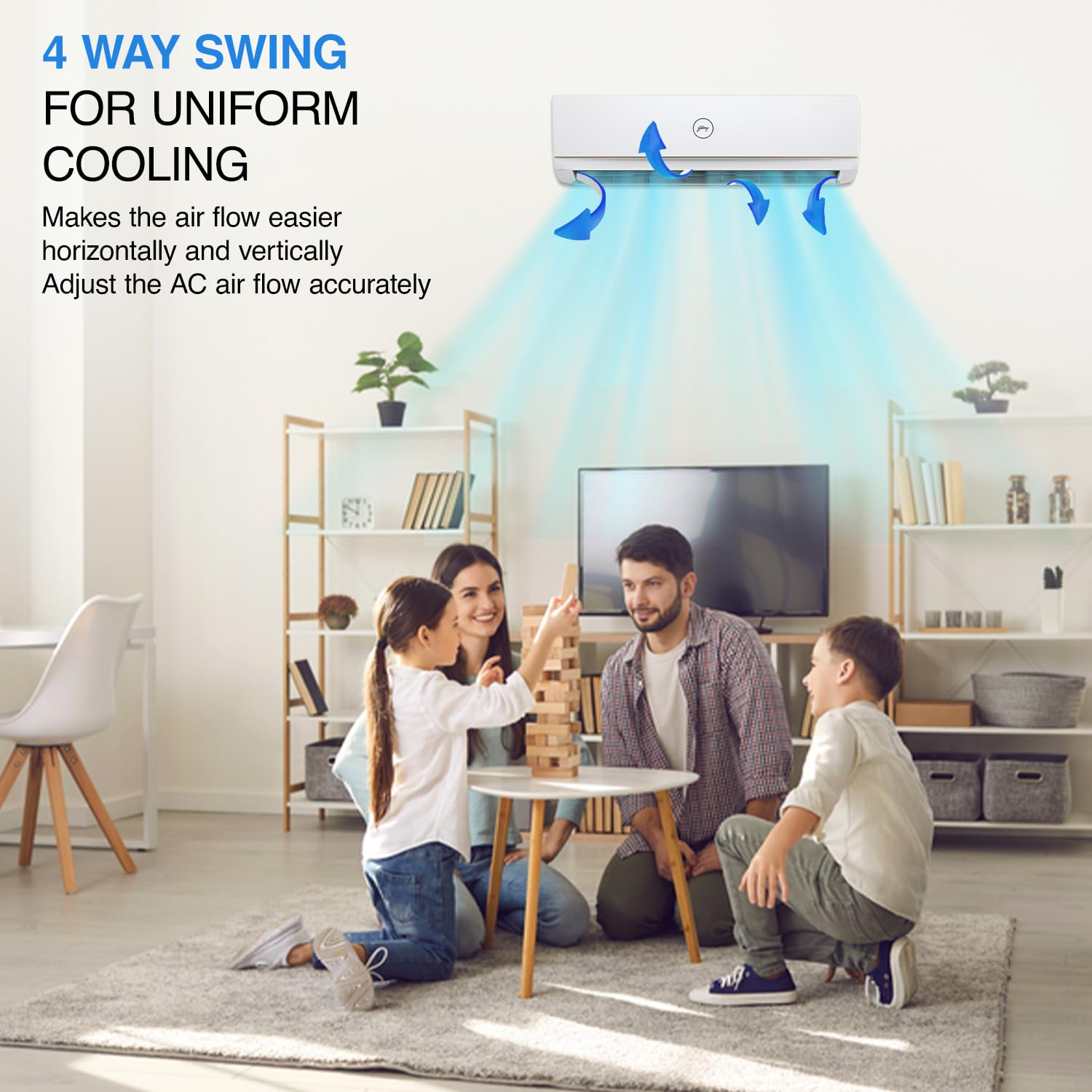 Godrej 1.5 Ton AC, 3 Star DSS 18PFS3R32 WWP