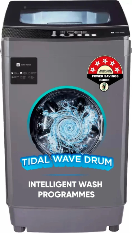 Realme TechLife 7.5 kg 5 Star Rating Fabric Safe Wash Fully Automatic Top Load Grey (RMFA75A5G)
