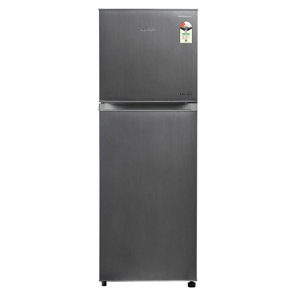 Lloyd 233 L Frost Free Double Door 2 Star Refrigerator  with with Inverter Technology, Ten Vent Technology, Chiller Tray, Fleximax Design (Dark Steel, GLFF262EDST1GC)