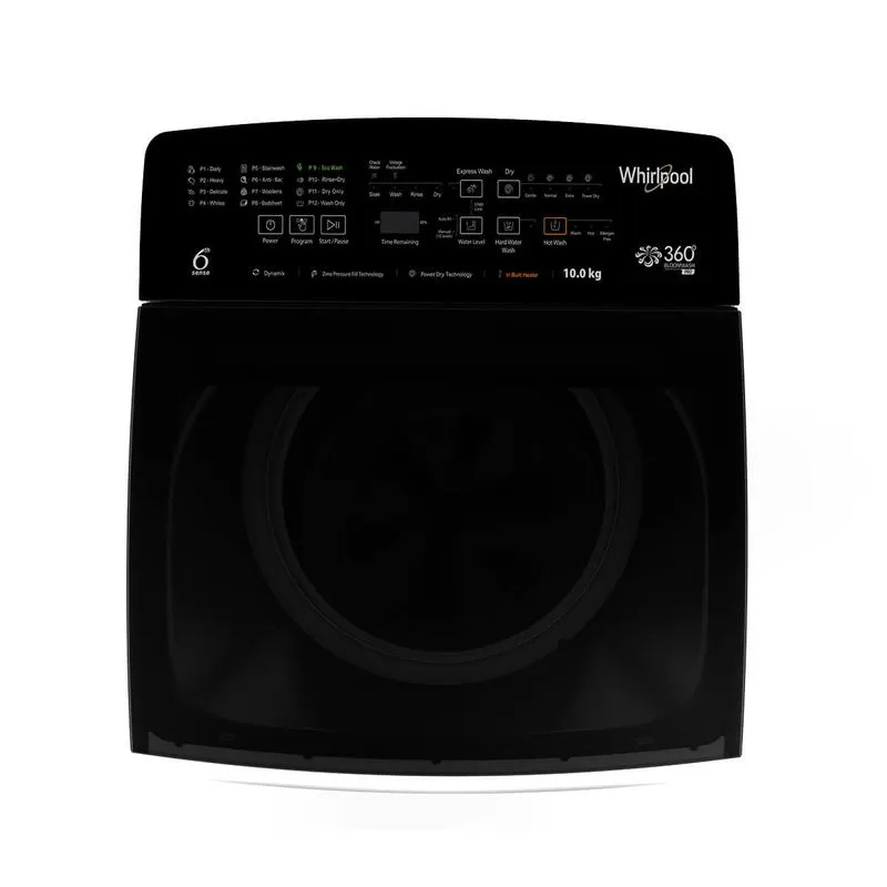 whirlpool 360° Bloomwash Pro 10kg 5 Star Top Load Washing Machine with In-Built Heater