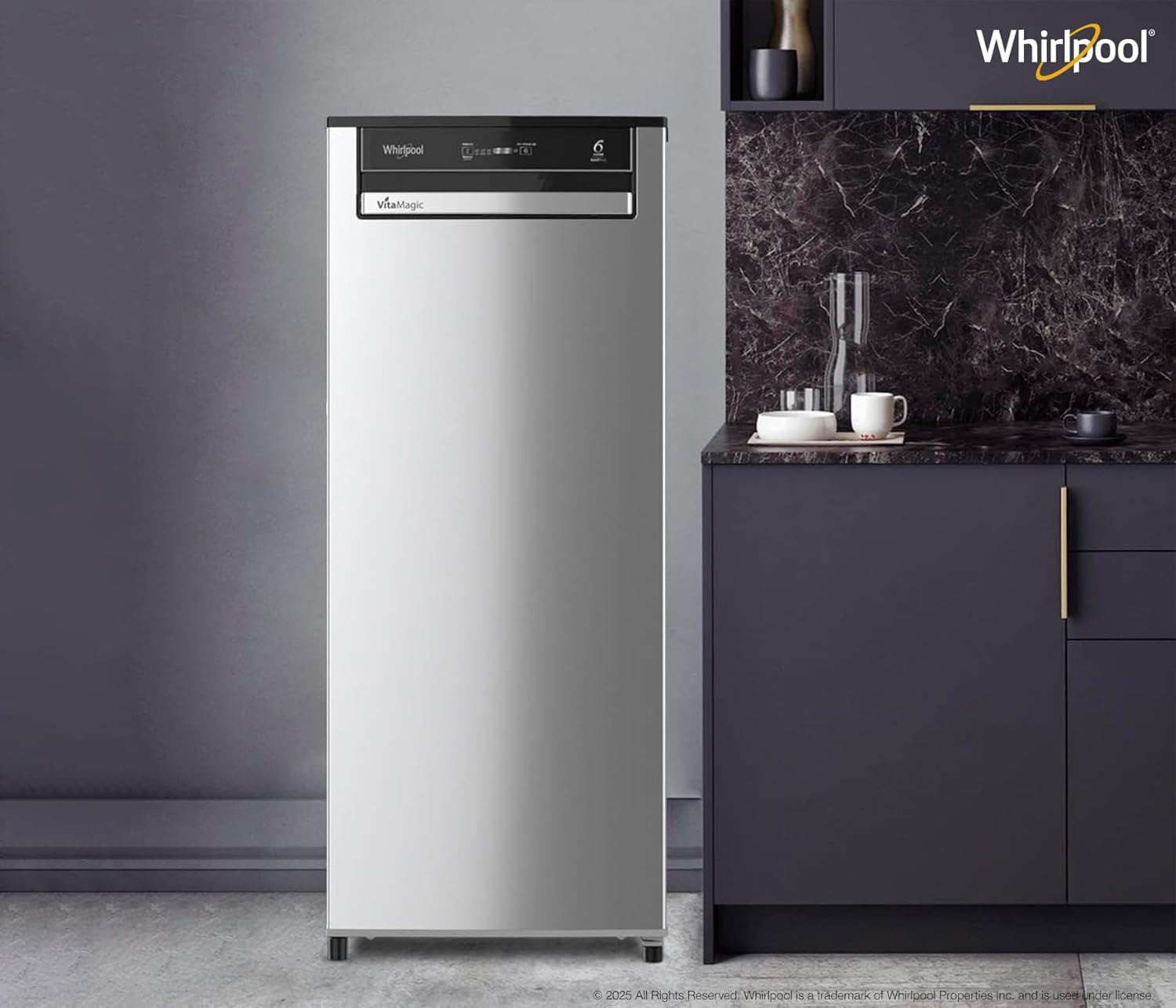Whirlpool 192 L 3 Star Vitamagic PRO Frost Free Direct-Cool Single Door Refrigerator (215 VMPRO PRM 3S RADIANT STEEL-Y, Silver, Auto Defrost Technology, 2026 Model)