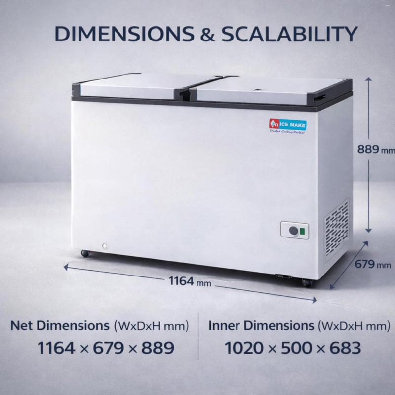 ICE Make 350L Convertible Hard Top Freezer & Cooler with 100% Aluminium Coil and 70mm Heavy Insulation