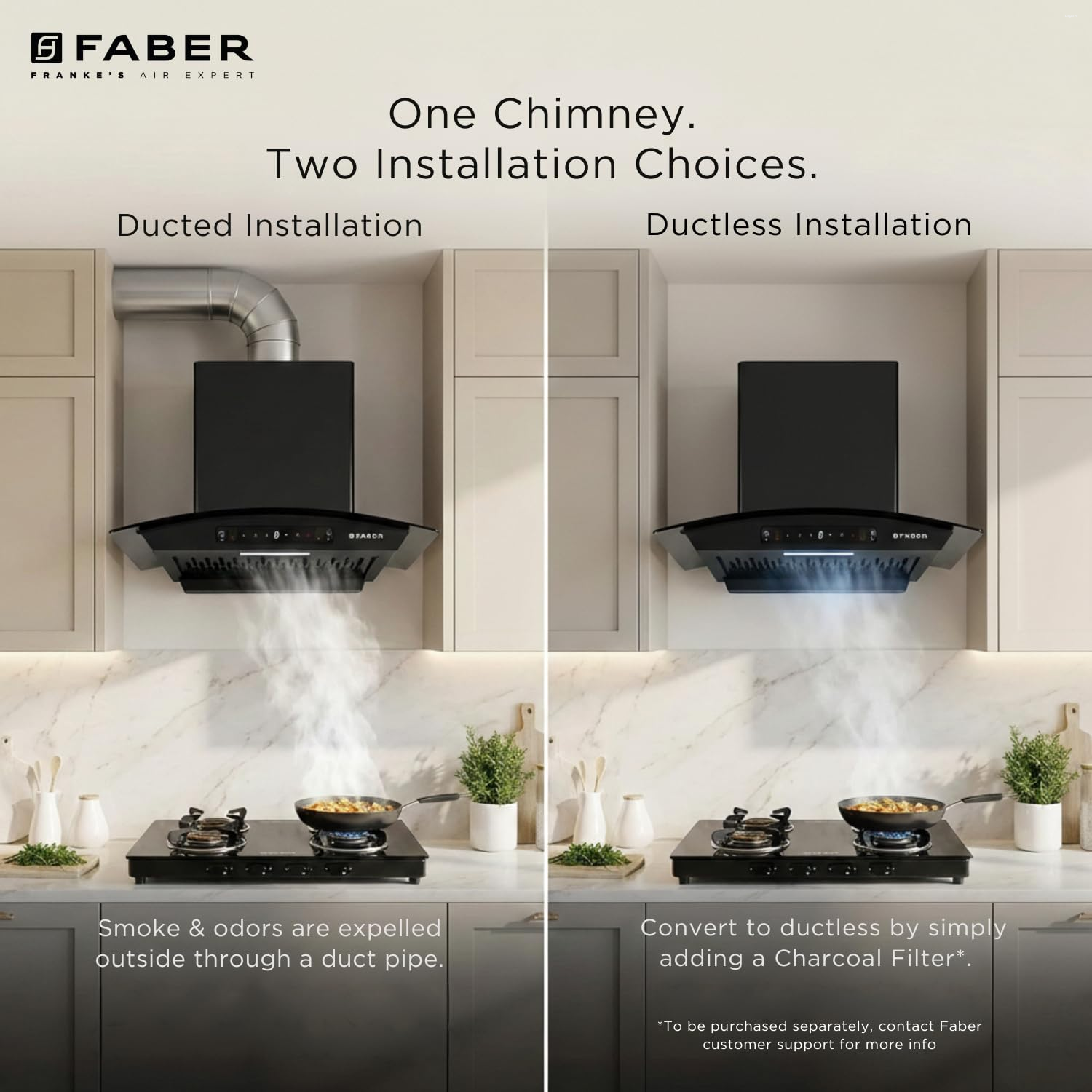 Faber Coral 90cm 1500m³/hr BLDC Autoclean T-Shape Chimney | Built In Oil Collector | Touch & Gesture Control | 12Yr Motor,2Yr Comprehensive Warranty by Faber | Hood Coral BLDC FL HC SC BK IN 90