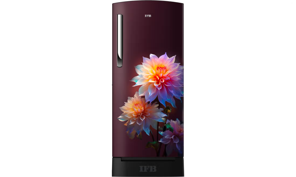 IFB 187 L 5 Star Direct Cool Refrigerator, Flower Pattern, DIVINE BLISS RED, Inverter Compressor 2025